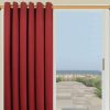 Homespun Linen Lined & Innerlined Grommet Patio Panel With Detachable Wand