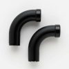 Curved French Return Elbows (pair) for 1-3/8" Diameter Wood Rod- Select - Image 2